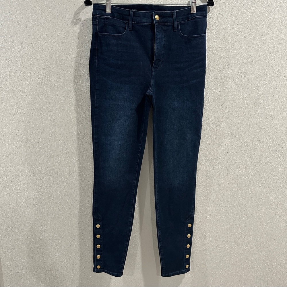 Talbots Size 6 Flawless High-Waisted Jeggings with Gold Ankle Snaps